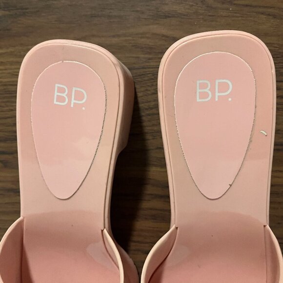 BP Lollie Baby Pink Chain Link Heeled Sandal Slides Barbiecore sz 10 Nordstrom - Picture 6 of 10